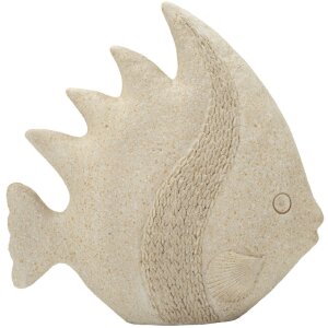 Mauro Ferretti Decoratief Visbeeld PESCE SAND Beige 25,3x8,6x24,5 cm