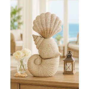 Mauro Ferretti Decoratief Beeld Conchiglia Sand Beige 17,2x10x30,2 cm