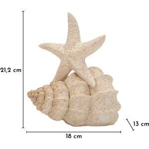 Mauro Ferretti Decoratief Beeld Stella Marina Sand, Beige, 18x13x21,2 cm