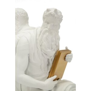 Mauro Ferretti Boeksteunen-set Poseidon, wit met gouden details, 2-delig