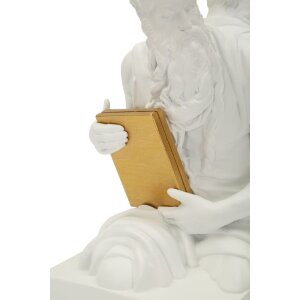 Mauro Ferretti Boeksteunen-set Poseidon, wit met gouden details, 2-delig