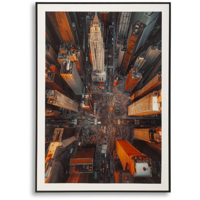 Mauro Ferretti Leinwanddruck NEW YORK met multicolor houten lijst 72x4x102 cm