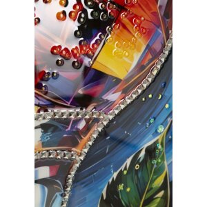 Mauro Ferretti Schilderij op Doek COCKTAIL met Houten Lijst 62x92 cm, Multicolor