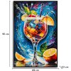 Mauro Ferretti Schilderij op Doek COCKTAIL met Houten Lijst 62x92 cm, Multicolor