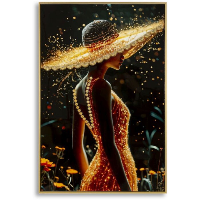 Mauro Ferretti Schilderij op doek ILLUMY, gouden licht, 62x92 cm