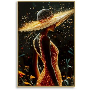 Mauro Ferretti Schilderij op doek ILLUMY, gouden licht, 62x92 cm