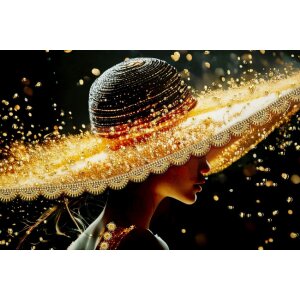 Mauro Ferretti Schilderij op doek ILLUMY, gouden licht, 62x92 cm