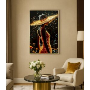 Mauro Ferretti Schilderij op doek ILLUMY, gouden licht, 62x92 cm