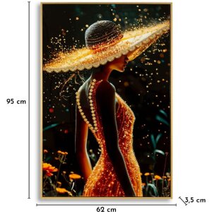 Mauro Ferretti Schilderij op doek ILLUMY, gouden licht, 62x92 cm