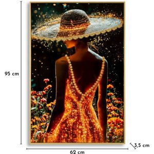 Mauro Ferretti Schilderij op Doek ILLUMY met Lijst, 62x92 cm, Multicolor