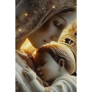 Mauro Ferretti Schilderij op doek MATERNITY, 60x3,5x90 cm, multicolor gouden licht