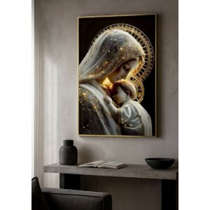 Mauro Ferretti Schilderij op doek MATERNITY, 60x3,5x90 cm, multicolor gouden licht