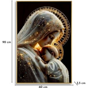 Mauro Ferretti Schilderij op doek MATERNITY, 60x3,5x90 cm, multicolor gouden licht
