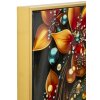 Mauro Ferretti Wanddecoratie "Butterfly" – Turkoois-gouden vlinder in sparhoutkader 70x100 cm