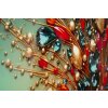 Mauro Ferretti Wandbeeld "Butterfly" – decoratief wandpaneel 70x100 cm, blauw, rood, goud