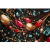 Mauro Ferretti Wandbeeld "Butterfly" – decoratief wandpaneel 70x100 cm, blauw, rood, goud