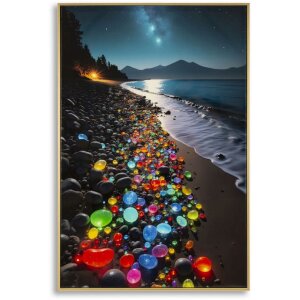 Mauro Ferretti Wandbeeld "Colors" – Dekoratief schilderij met kader 60x90 cm, multicolor