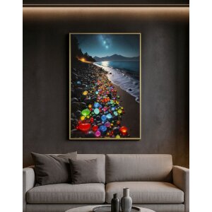Mauro Ferretti Wandbeeld "Colors" – Dekoratief schilderij met kader 60x90 cm, multicolor