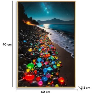 Mauro Ferretti Wandbeeld "Colors" – Dekoratief schilderij met kader 60x90 cm, multicolor