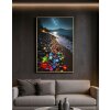 Mauro Ferretti Wandbeeld "Colors" – Dekoratief schilderij met kader 60x90 cm, multicolor