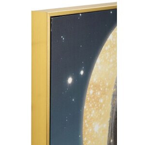 Mauro Ferretti LED-wanddecoratie "Venus" – bedrukt leinwand met houten lijst, 70x100 cm, multicolor met gouden accenten