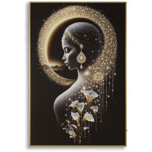 Mauro Ferretti LED-wandbeeld "Inda" – decoratief wanddecoratie met gouden accenten 60x90 cm