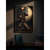 Mauro Ferretti LED-wandbeeld "Minerva" – blauw en goud, 60x90 cm