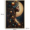 Mauro Ferretti LED-wandbeeld "Minerva" – blauw en goud, 60x90 cm