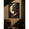Mauro Ferretti LED-wandbeeld "Minerva" – decoratief wandpaneel 60x90 cm met blauwe en gouden accenten