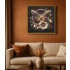 Mauro Ferretti LED-wandbeeld "Butterfly" – goudkleurig vlinder schilderij 50x50 cm