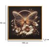 Mauro Ferretti LED-wandbeeld "Butterfly" – goudkleurig vlinder schilderij 50x50 cm