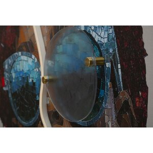 Mauro Ferretti LED-wandbeeld "Afro" – 60x90 cm, multicolor met 3D-acryl-effect