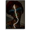 Mauro Ferretti LED-wandbeeld "Afro" – 60x90 cm, multicolor met 3D-acryl-effect
