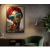 Mauro Ferretti LED-wandbeeld "Afro" – 60x90 cm, multicolor met 3D-acryl-effect