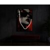 Mauro Ferretti LED-wandbeeld "Psyco" – modern leinwandbeeld 60x90 cm met 3D-acrylaat en krachtige rode, zwarte en witte contrasten