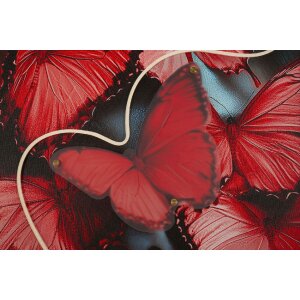 Mauro Ferretti LED-schilderij "Butterflies" 60x90 cm – 3D acryl met rode tinten