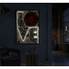Mauro Ferretti LED-wandbeeld "Love" 60x90 cm – 3D acryl-applikatie, multicolor urban pop