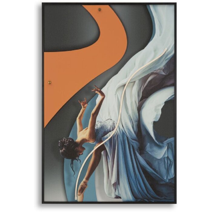 Mauro Ferretti LED-schilderij "Dancer" 60x90 cm – 3D acryl-applikatie, multicolor