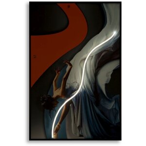 Mauro Ferretti LED-schilderij "Dancer" 60x90 cm – 3D acryl-applikatie, multicolor