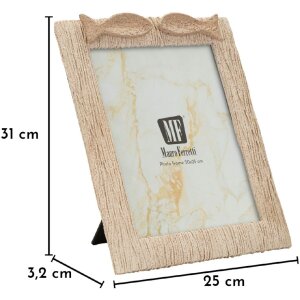 Mauro Ferretti decoratieve fotolijst "Sand" 20x25 cm, beige met golfstructuur