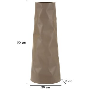 Mauro Ferretti Vaas "Norimberga" crème 16x20x50 cm