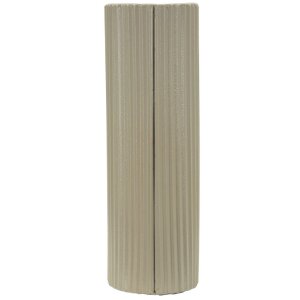 Mauro Ferretti Vaas "Frankfurt" 21x12x36 cm, wit, ijzer, golvende textuur