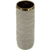 Mauro Ferretti Vaas "Lima Open" Ø15,5x40 cm Grijsgoud