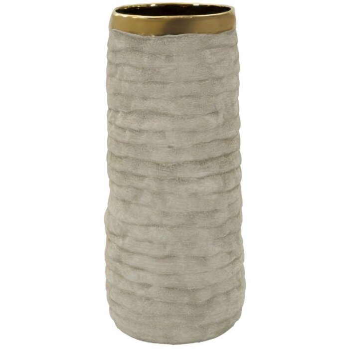 Mauro Ferretti Vase "Lima Open" Ø14x31,5 cm Grau
