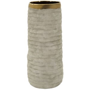 Mauro Ferretti Vase "Lima Open" Ø14x31,5 cm Grau