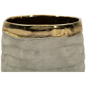 Mauro Ferretti Vase "Lima Open" Ø14x31,5 cm Grau