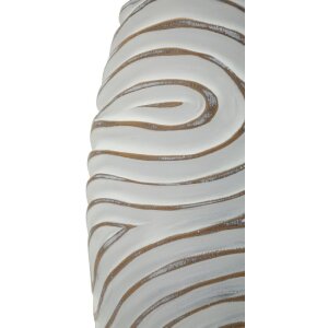 Mauro Ferretti Vase "Oblix" Ø18,5x50 cm Weiß gekälkt