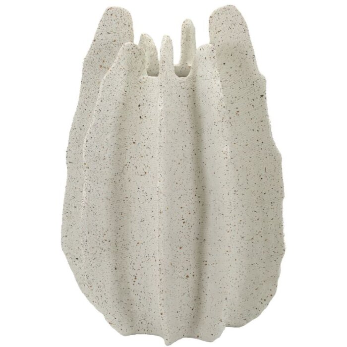 Mauro Ferretti Decoratieve Vaas "Ester" Ø26x40 cm, Natuur/Crème met Gesprenkelde Structuur