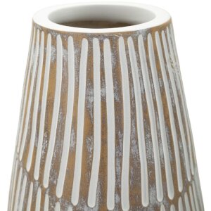 Mauro Ferretti Vaas "Hanoi" Ø17x47 cm Wit gekalkt