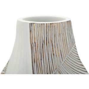 Mauro Ferretti Deko Vaas "Ho Chi Minh" 29,5x13,5x50 cm Wit Gekalkt